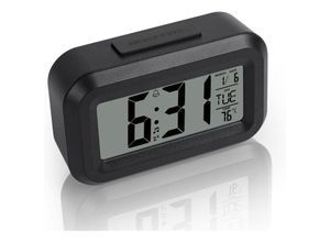 6219466685599 - Digitaler Wecker digitaler Wecker batteriebetrieben digitaler LED-Wecker großer Bildschirm Spiegel mit Temperatur Datum Uhr 2 Alarme für das