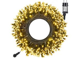 6219466689252 - Paryou - Weihnachtsbaum-Lichterkette 20 m 200 LEDs warmweiße Lichterkette Outdoor-Lichterkette für Weihnachtsbäume 8 Modi Timer und Speicher