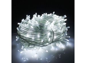 6219466689283 - Paryou - Weihnachts-LED-Lichterkette auf transparentem Kabel für Weihnachten Baum Zuhause Partys Hochzeiten Geburtstag Neujahr (200 LEDs weiß)