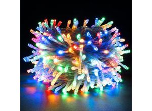 6219466689290 - Paryou - Weihnachts-LED-Lichterkette 400 mehrfarbige LEDs auf transparentem Kabel für Weihnachten Baum Zuhause Partys Hochzeiten Geburtstag