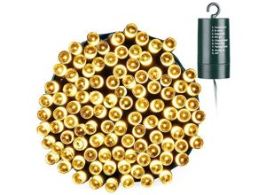 6219466689320 - Paryou - 20 m lange batteriebetriebene Lichterkette mit 200 LEDs warmweiße Weihnachtsbeleuchtung mit 8 Lichtmodi und Speicherfunktion für die