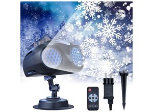 6219466689368 - Schneeflockenprojektor IP65 wasserdichter Fernglas-Weihnachtsprojektor ferngesteuerter LED-Außenprojektor Weihnachtslicht und Innendekoration für