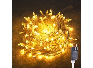6219466698803 - 10 m 100 LEDs Multifunktions-Lichterkette 8 Lichtmodi Weihnachtsbaum-Licht Girlande Foto-Clip wasserdichte Beleuchtung für Vorhang-Dekoration