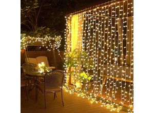 6219466699190 - Paryou - 3X3M 304 led Lichterketten Karneval Hochzeit Outdoor Indoor Gartenbeleuchtung-Warmweiß