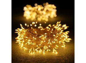 6219466699404 - 6 m lange warmweiße Lichterkette mit 000 LEDs Draht-Weihnachtsbaum-Lichterkette Fernbedienung Knopfsteuerung Euro-Stecker geeignet für