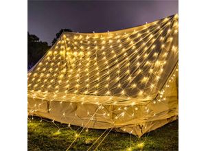 6219466700216 - Paryou - 5x5ft 96 led Netzform Mesh Vorhang Lichter für Weihnachten Hochzeit Party Dekoration