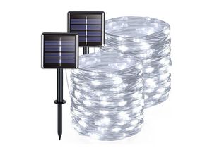 6219466701060 - Solar-Lichterkette 22 m 200 LEDs für den Außenbereich wasserdicht 8 Modi Solar-Lampe Dekorationslicht für Garten Hof Zuhause Weihnachten