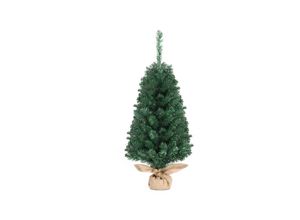 6219466705440 - 914 cm großer grüner Weihnachtsbaum mit 100 Zweigen Basis aus PVC-Material Baumwolle und Leinen