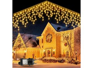 6219466711236 - Eisregen Lichterkette Außen 10M 300 LED Anschließbar Lichterkette Außen Weihnachtsbeleuchtung Außen IP65 Wasserdicht Timer 8Modi Lichterkette für