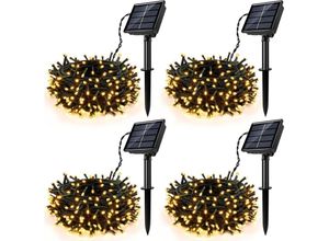 6219466711397 - 4 Stück Solar Lichterkette Außen 12M 100LEDs Lichterketten Aussen IP65 Wasserdicht Solarlichterkette Beleuchtung Deko für Garten Terrasse Yard