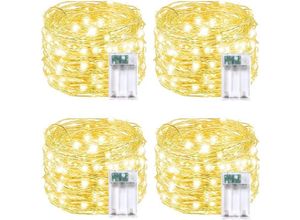 6219466711557 - Lichterketten[4 Pack] 2M 20 led Lichterkette Keine Batterien im Lieferumfang enthalten Wasserdichte Lichterketten für Zimmer Weihnachten Halloween