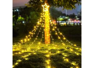 6219466711625 - Led Lichterkette Außen WarmWeiß 35m 350 led Weihnachtsbeleuchtung Aussen Strom lichterketten mit 8 Leuchtmodi Wasserdicht für Party Garten Baum