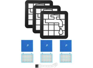 6219466717290 - Paryou - 3 Stück Staubsauger Filter für Philips PowerPro Compact Active City & Power Cyclone Ersatzfilterset für Philips FC8010 01 FC9334 FC9550