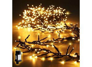 6219466718662 - Paryou - 10m 400er led Cluster Lichterkette Außen Weihnachtslichterkette mit 8 Modi und Memory Wasserdicht Christbaumbeleuchtung für Innen Außen