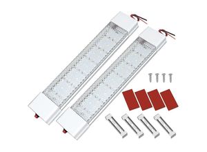 6248537500271 - Woosien - 2 stücke 12 v 72 led Auto Innen Licht Bar Auto Led Innen Lichter Rv Decke Dome Lichter Van Lichter für