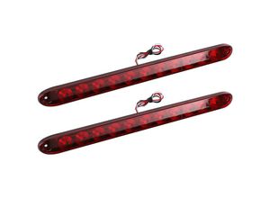 6248537510270 - Woosien - 2 Stück rot 15 Zoll 11 led Anhänger Lichtleiste versiegelt Stop Turn Tail Park Dritte 3 Bremsleuchte lkw Tr