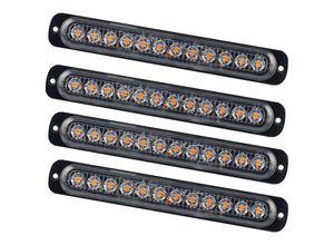 6248537511291 - Stück 12 LED-Blitzleuchten Notfall-Blinklicht gelbes Warnlicht 12 V 24 V Stroboskope