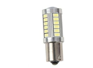 6248537512373 - Woosien - Ba15s 12 v weiße LED-Standlicht-Blinker-Auto-Glühbirne 1156 P21 w Silber 33 LEDs