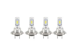 6248537522518 - 4 Stück Mini H7 + H7 Kombi-LED-Scheinwerfer-Set Lampen Fernlicht Abblendlicht 240 W 52000 lm 6000 K Superweiß