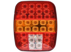 6248537524673 - Woosien - 12 v Universal-LED-Anhänger-Rücklichter Brems-Stopp-Backup-Blinker mit 39 rot-weiß-gelben LEDs f