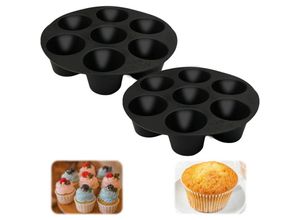 6249295270833 - Lntyq - Muffinform für die Heißluftfritteuse Muffinform Silikon-Muffinform Silikon-Muffinform für die Heißluftfritteuse für 7 Muffins und Kuchen