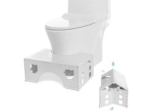 6249295273322 - Lntyq Klappbarer Toilettenhocker - Badezimmer-Physiologiehocker für Erwachsene und Kinder - Toilettenhocker für Badezimmer und WC 45 x 3 x 18 cm