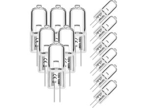 6249295274275 - Lntyq Halogenlampen mit 2 Stiften G4 10 W 12 V 2800 K klare Kapsel für Dunstabzugshaube Küchen Wohnzimmer Schlafzimmer 12er-Pack