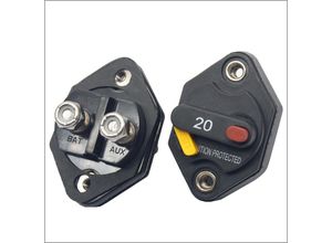 6249295280429 - 12V-24V dc Auto Automatischer Leistungsschalter Inline-Leistungsschalter Sicherungswechselrichter mit manueller Reset-Taste für Auto lkw Wohnwagen