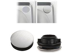 6249295281594 - 2er-Set Edelstahl-Spülbeckenabdeckung für runden Überlaufstopfen dekoratives Element zum Abdecken des Überlauflochs Ihres Spülbeckens machen Sie