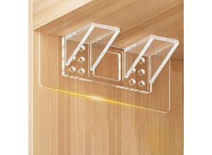 6249295284205 - Lntyq 6 selbstklebende Regalhalterungen 14 x 6 cm große doppelte Regalstützstifte transparente Regalhalterungen stanzfreie selbstklebende