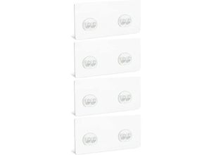 6249295284236 - Lntyq - 4er-Pack selbstklebende Duschregalhaken transparente Wandhaken für Badezimmerregal Eckkorb Seifenschale Badezimmer Toilette