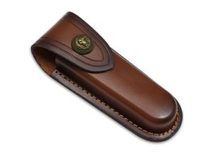 6249295286568 - 1 Stück Messeretui Messerhülle Messerscheide Leder Messeretui Beutel Messergürtel robust und langlebig braun Messertasche für Klappmesser
