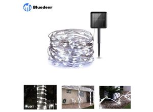 6250001014498 - Thsinde - LED-Solar-Lichterkette für den Außenbereich 22 m Solar-Lichterkette IP65 wasserdicht dekorative Solarlampe für Sommergarten Terrasse