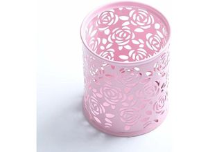 6269772002597 - Hiasdfls - 1 Stück Metall hohle Rose Blume Design Zylinder Stift Stifthalter Aufbewahrung Stifthalter Büro Schreibtisch Schreibwaren (Rosa)