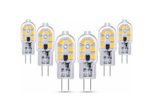 6269772004591 - G4 Led 12V 2W Warmweiß 3000K 200lm Packung mit 6 Halogenlampen Äquivalent zu G4 10W 20W nicht dimmbar Bi-Pin G4 12V Led AC DC HIASDFLS