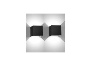 6269772053575 - Hiasdfls - 2 Stück 12W led Wandleuchte Up Down Innenwandleuchte Schwarz Moderne Aluminium Wandleuchte Leuchten für Wohnzimmer Schlafzimmer Badezimmer