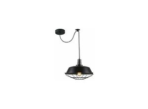 6269772053629 - Hiasdfls - Retro Vintage Pendelleuchte Kronleuchter Deckenleuchte exbon Lampe Industrielle Leuchte Schwarz (ohne Leuchtmittel)