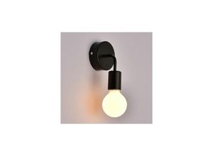 6269772054251 - Hiasdfls - Schwarze industrielle Vintage Eisen Wandleuchte Loft Retro Loft E27 Leuchte Lampe für Home Cafe Küche Wohnzimmer und Hotel Schlafzimmer