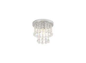 6269772054565 - Hiasdfls - led Kristall Deckenleuchte Kronleuchter Moderne Leuchte E14 mit elegantem Design Deckenlampe Ø20cm - Transparent