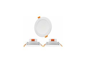 6269772055159 - Hiasdfls - 12 w 1100 lm extraflache LED-Deckeneinbaustrahler für Badezimmer Küche warmweiß natürlich kühl verstellbarer Lochdurchmesser 110–135