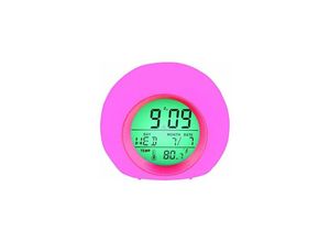 6269772210107 - Hiasdfls - Digitaler Wecker für Kinder led mit Wecklicht Schlummerfunktion natürliche Wecktöne Hintergrundbeleuchtung Temperatur Display Pink