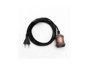 6269772211579 - Hiasdfls - E27-Sockel mit Schalter Elektrokabel im Industriestil 35 m Kabel für Glühbirne Edison-Retro-Beleuchtung kreative Lampe