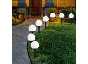 6269772211753 - Hiasdfls - Solar Pathway Light 1 Pack Solarbetriebene wasserdichte Gartenleuchte Kugelförmiger Außenstrahler für Terrasse Hof Gehweg