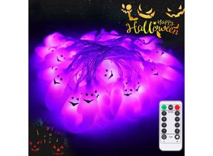 6269772212385 - Hiasdfls - Lichterketten 30LED Halloween-Lichterketten mit Fernbedienung Spinne UV-wasserdicht für Weihnachts-Halloween-Party-Hartpark-Dekoration im