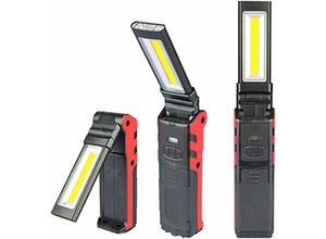 6269772214181 - Hiasdfls - Wiederaufladbare USB-Arbeitsleuchte COB-Taschenlampe LED-Inspektionsleuchte mit Magnetfuß für Campinglampe für Garage Camping Notfall