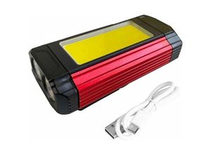 6269772214228 - Wiederaufladbare COB-Arbeitsleuchte tragbare LED-Campingleuchte Baustellen-Arbeitsleuchte mit Magnetfuß 5 Modi faltbare Inspektionslampe für