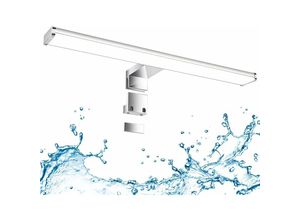 6269772214464 - Hiasdfls - led Wandleuchte Badezimmerspiegellampe Aluminium 40 8W 820LM 230V Naturweiß 4000K IP44 Klasse ii Wasserdicht Slim Badspiegellampe