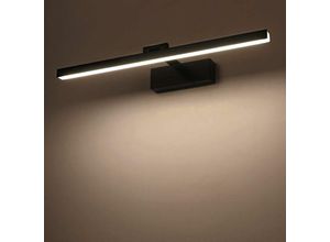 6269772214563 - Hiasdfls - Spiegel Wandleuchte Badezimmer Neutralweiß led 12W 4000K Moderne Badezimmer Innenleuchte Schwarz Lampe Badezimmerbeleuchtung 1000LM 50