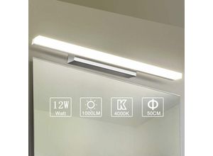 6269772214624 - Hiasdfls - led Spiegellampe 50 Neutralweiß Badezimmer Wandleuchte 4000K Moderne Badezimmer Innenlampe Badezimmerbeleuchtung 12W 1000LM Nicht dimmbar