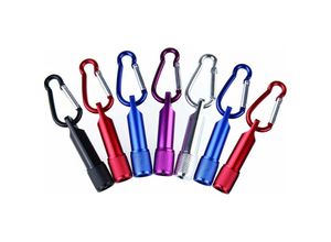 6269772214983 - Hiasdfls - Stück Karabiner-Taschenlichter LED-Mini-Taschenlichter Taschen-Schlüsselanhänger-Licht Mini-LED-Schlüsselanhänger-Licht für Camping